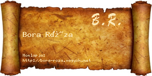 Bora Róza névjegykártya