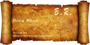 Bora Róza névjegykártya