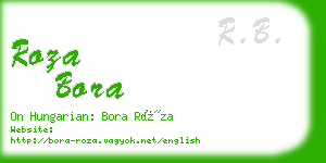 roza bora business card